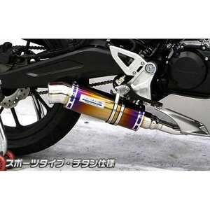 WirusWin CB125R(2BJ-JC79)用 ダイナミックマフラー スポーツタイプ(フルエキゾースト) サイレンサー チタン仕様 ウイルズウィン マフラー本体 バイク CB125R