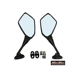 MADMAX バイク用カウルミラー 左右セット カーボン調 スクエア CBR600RR CBR250Rなど MM04-0009-CA メーカー在庫あり マッドマックス ミラー関連パーツ バイク 汎用