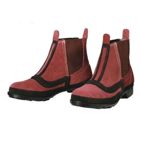 ドンケル T-4 溶接作業用安全靴 鋼製先芯ゴム底 中編上靴 ブーツ 赤 サイズ：24.0cm T-4 DONKEL メカニックシューズ バイク