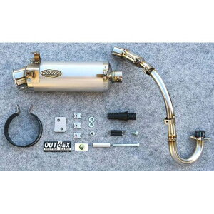 OUTEX マフラー ステンレスエキパイ サイレンサー チタングラデーション MON12-R-STG アウテックス マフラー本体 バイク モンキー125