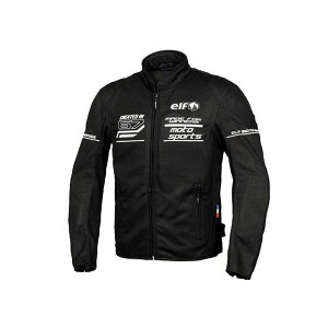 elf riding wear EJ-S116 フレッドメッシュジャケット(ブラック&ホワイト) サイズ LW EJ-S116 エルフ ライディングウェア ジャケット バイク