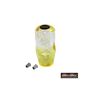 MADMAX ツイストシフトノブ 泡 100mm 変換アダプター付(クリア/イエロー) MM75-0053-CLY マッドマックス 内装パーツ・用品 車 自動車