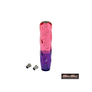MADMAX ツイストシフトノブ 泡 200mm 変換アダプター付(レッド/パープル) MM75-0055-RP マッドマックス 内装パーツ・用品 車 自動車