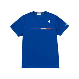 ルコック トリコプリントゲームシャツ（ブルー） サイズ：M QTMVJA91 メーカー在庫あり le coq sportif アウトドア用ウェア キャンプ