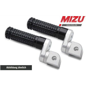 MIZU アジャスタブル レーシング パッセンジャーフットペグ ABE認可品 シルバー/ブラック | 409TS2220017 mizu_409TS2220017 ミズ ステップ バイク F 800 GT