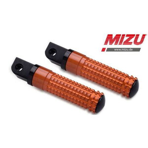 MIZU レーシング パッセンジャーフットペグ ABE認可品 ブラック/オレンジ | 409SO1120017 mizu_409SO1120017 ミズ ステップ バイク F 800 GT