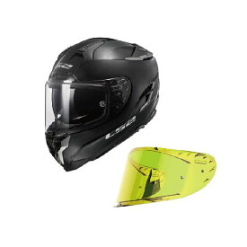 LS2 HELMETS シールドセット CHALLENGER F（ブラック）＋S-15ピンロックシールド（イエロー） サイズ S 3003020602 エルエスツーヘルメット フルフェイスヘルメット バイク