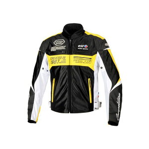 elf riding wear 2024春夏モデル EJ-S103 イデアールメッシュジャケット(ブラック&イエロー) サイズ S EJ-S103 エルフ ライディングウェア ジャケット バイク