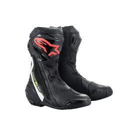 アルパインスターズ SUPERTECH R（1236 BK WH RDFL YEFL） サイズ：39（25.0cm） 2220021 Alpinestars ライディングシューズ バイク