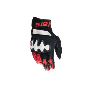 Alpinestars HALO LEATHER GLOVES(1304 BLACK WHITE BRIGHT RED) サイズ M 3504822 メーカー在庫あり アルパインスターズ ライディンググローブ バイク
