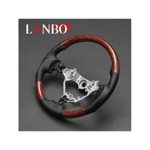 LANBO デザインステアリング ガングリップ 80ノア/VOXY/エスクァイア(茶木目) LS174 LANBO 内装パーツ・用品 車 自動車