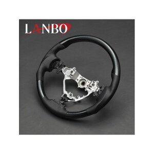 LANBO デザインステアリング ガングリップ 80ノア/VOXY/エスクァイア(ブラックカーボン) LS176 LANBO 内装パーツ・用品 車 自動車