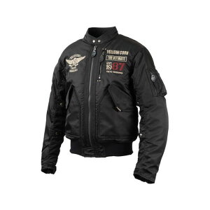 YeLLOW CORN 2024-2025秋冬モデル YB-4302 ジャケット(ブラック/アイボリー) サイズ LL YB-4302 イエローコーン ジャケット バイク