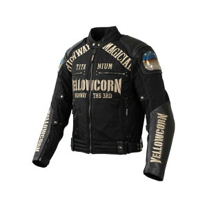 YeLLOW CORN 2024-2025秋冬モデル YB-4309 ジャケット(ブラック/アイボリー) サイズ 3LW YB-4309 イエローコーン ジャケット バイク