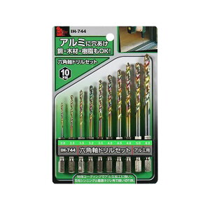 iHelp アルミ用ドリルセット 10本組 IH-744 IH-744 iHelp 電動工具 バイク 車 自動車 自転車