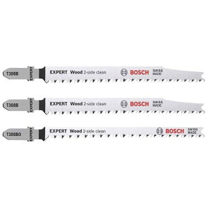 BOSCH 2608900559 3本組 EXPERT Wood 2-side clean ジグソーブレードセット T308B×2本 T308BP×1本 2608900559 ボッシュ 電動工具 バイク 車 自動車 自転車