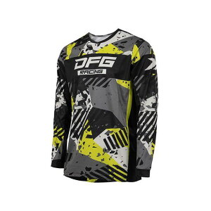 DFG 2025春夏モデル ソリッド ジャージ(ネオンイエロー /ブラック) サイズ XS G5723 メーカー在庫あり ディーエフジー モトクロス用品 バイク