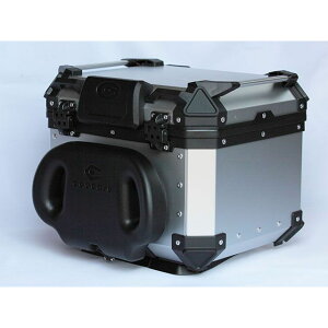 COOCASE リア アルミ トップケース Q1/45L アジャスタブルバックレスト標準装備(シルバー) CAB450S メーカー在庫あり クーケース ツーリング用ボックス バイク