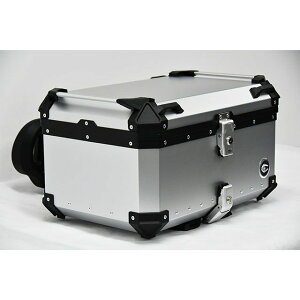 COOCASE リア アルミ トップケース Q3/65L アジャスタブルバックレスト標準装備(シルバー) CAB650S クーケース ツーリング用ボックス バイク