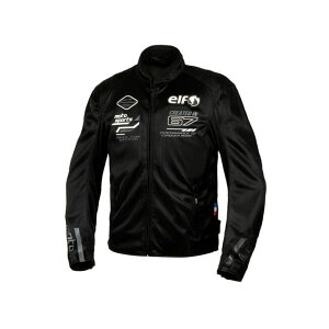 elf 2025春夏モデル EJ-S121 エオリアメッシュジャケット(ブラック&ホワイト) サイズ LL EJ-S121 エルフ ジャケット バイク