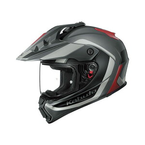 OGK KABUTO ジオシス(フラットガンメタレッド) サイズ XL/61-62cm オージーケーカブト オフロードヘルメット バイク