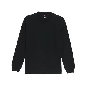 champion H5186 BEEFY LONG SLEEVE�i�u���b�N�j �T�C�Y XS H5186 ���[�J�[�݌ɂ��� �`�����s�I�� �A�E�g�h�A�p�E�F�A