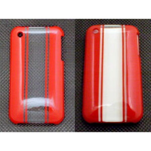 �y���[�J�[�����zSuperBike iPhone CASE COVER�i���[�V���O�X�g���C�v�j �J���[ ���b�h3 �^�C�v 4G 68555-289329 �X�[�p�[�o�C�N �����E�P�[�X��