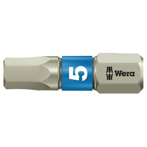 WERA 071075 HEX�Z�p�l�W�p �X�e�����X���h���C�o�[�r�b�g ����6.35mm �n��T�C�YHEX5 �S��25mm �E071075 ���F�� �n���h�c�[��
