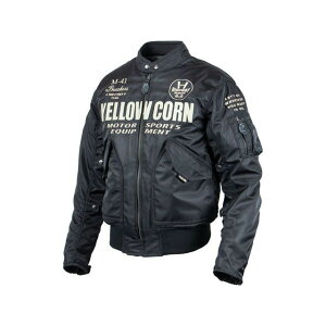YeLLOW CORN 2025-2026秋冬モデル YB-5302 ウィンタージャケット(ブラック/アイボリー) サイズ M YB-5302 イエローコーン ジャケット バイク