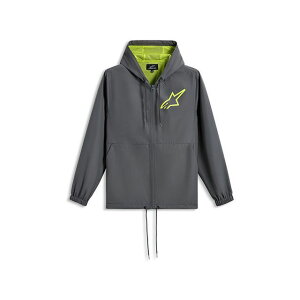 Alpinestars ジャケット スピーダー クロミウム ウインドブレーカー(チャコール/ハイビスイエロー) サイズ L D8764 アルパインスターズ インナーウェア・アンダーウェア バイク