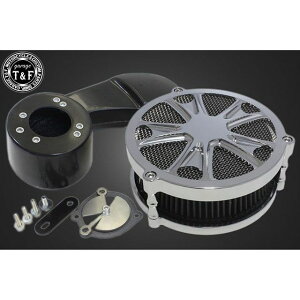 T&F スティード400 ラグジュアリーエアクリーナーKITスター(メッキ) ・7081214 ガレージT&F エアクリーナー バイク スティード400 VLX/VCL/VSE/VLS