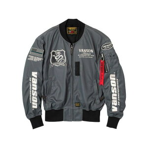 VANSON 2026�t�ă��f�� VS26101S ���b�V��MA-1�W���P�b�g�i�O���[/�A�C�{���[�j �T�C�Y XL VS26101S �o���\�� �W���P�b�g