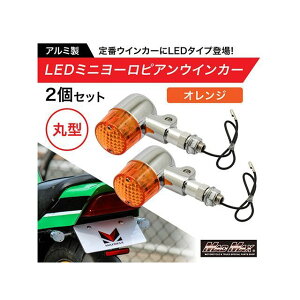 MADMAX �o�C�N�p �A���~�� �ی^ LED �~�j���[���s�A���E�C���J�[ 12V 2�Z�b�g�i�I�����W�j MM11-0087-01 �}�b�h�}�b�N�X �E�C���J�[�֘A�p�[�c �ėp