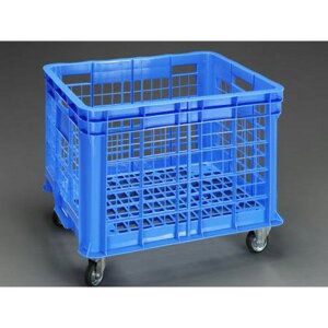 ESCO 1065×770×624mm/410L �R���e�i �L���X�^�[�t�i�u���[�j EA506AG-62 ���[�J�[�݌ɂ��� �G�X�R ��Ə�H��