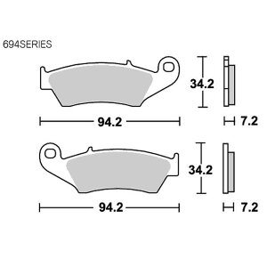 SBS u[Lpbh 694HS Xg[gGNZiV^[j 777-0694020 [J[݌ɂ GXr[GX u[Lpbh oCN AFRICA TWIN750 DR-Z400SM
