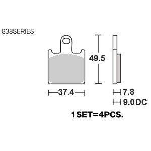 SBS u[Lpbh 838DC [VOifAJ[{j 777-0838081 [J[݌ɂ GXr[GX u[Lpbh oCN NINJA ZX-14R Z1000