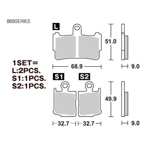 SBS u[Lpbh 869HS Xg[gGNZiV^[j 777-0869020 [J[݌ɂ GXr[GX u[Lpbh VFR1200F DCT VFR1200F