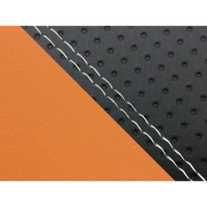 Grondement CBR1000RR(SC57) 国産シートカバー 張替 エンボス黒&オレンジ 仕様 透明ダブルステッチ 適合 シングル(フロント側) GH5574HC814SW0 グロンドマン シート関連パーツ バイク CBR1000RR