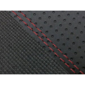Grondement CBR1000RR(SC57) 国産シートカバー 張替 エンボス黒&スベラーヌ黒 仕様 赤ダブルステッチ 適合 シングル(フロント側) GH5574HC846SW40 グロンドマン シート関連パーツ バイク CBR1000RR