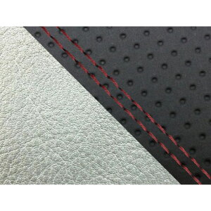 Grondement CBR1000RR(SC57) 国産シートカバー 張替 エンボス黒&銀 仕様 赤ダブルステッチ 適合 シングル(フロント側) GH5574HC854SW40 グロンドマン シート関連パーツ バイク CBR1000RR