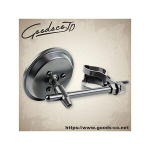 GOODS フォーククランプミラー 3インチラウンド ブラック G6-00121 メーカー在庫あり グッズ ミラー関連パーツ バイク 汎用