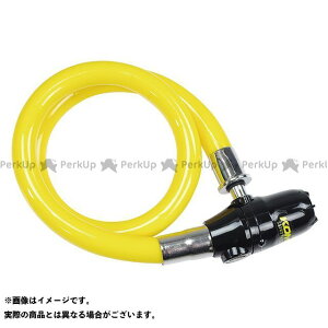 KOMINE LK-123 アラームワイヤーロック(ブラック/イエロー) ・09-123 コミネ ワイヤーロック バイク