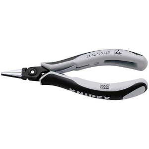 KNIPEX 3442-130ESD 精密プライヤー ヒラ クロスメッシュ ・3442-130ESD クニペックス ハンドツール バイク 車 自動車 自転車