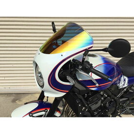 アクリポイント カワサキZ900RSカフェスクリーン ストリートタイプ（ミラー） 170061 ACRY-Point スクリーン関連パーツ バイク Z900RSカフェ