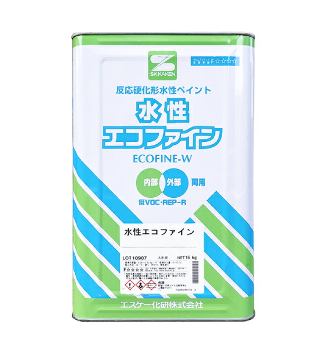 楽天市場】エスケー化研 水性エコファイン 各ツヤ 日塗工 極濃彩Z 16K 