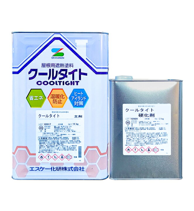 楽天市場】エスケー化研 クールタイト 各ツヤ 標準色 16Kセット : 塗料 