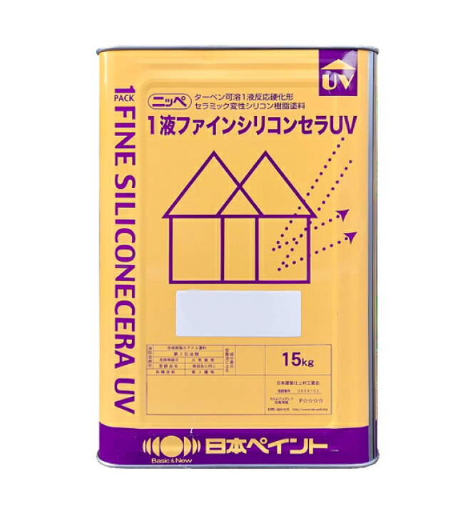 楽天市場】日本ペイント 1液ファインシリコンセラUV 各ツヤ 白 15K 