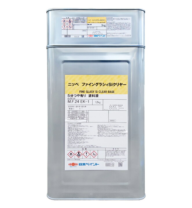 楽天市場】日本ペイント ファイングラシィSiクリヤー 5分つや有 15K 