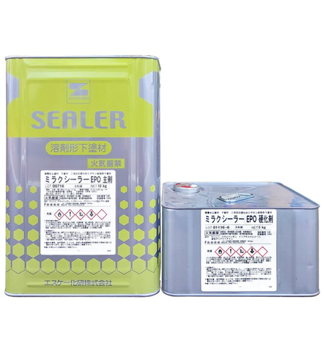 楽天市場】エスケー化研 ミラクシーラーEPO クリヤー 15Kセット : 塗料 