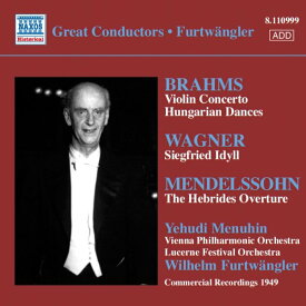 ブラームス：ヴァイオリン協奏曲／ワーグナー：ジークフリート牧歌 フルトヴェングラー Furtwangler 1940 - 50 NAXOS 8.110999 ナクソス 送料無料 CD クラシック
